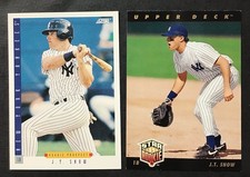 J. T. SNOW  ROOKIE 1993 Score #260 &amp; 1993 Upper Deck #23 Yankees FREE SHIPPING