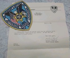 Vtg Obsolete 80s Louisiana Jefferson Parish Sheriffs Patch With Note Bent Damage