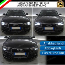 CONVERSIONE FARI FULL LED AUDI A5 8T B8 RESTYLING 16000 LUMEN LED CANBUS BIANCO