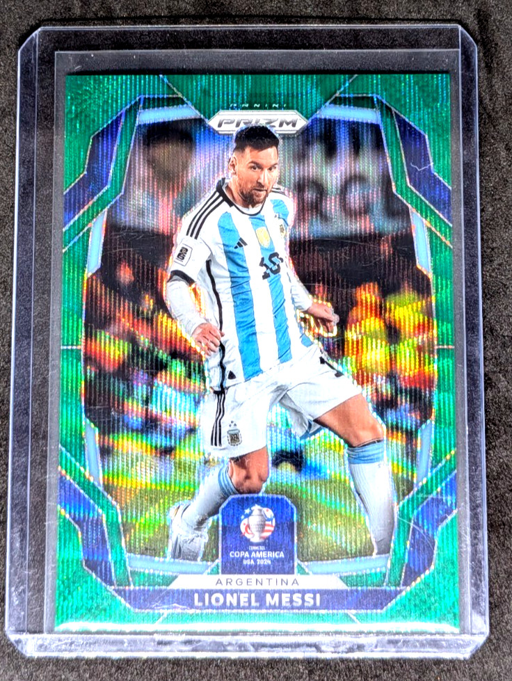 2024 Panini Prizm CONMEBOL Copa America - Lionel Messi #1 Green Wave Prizm