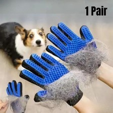 Pet Hair Remover Glove Brush Dog Cat Grooming Massage Soft Bath Shedding Glove