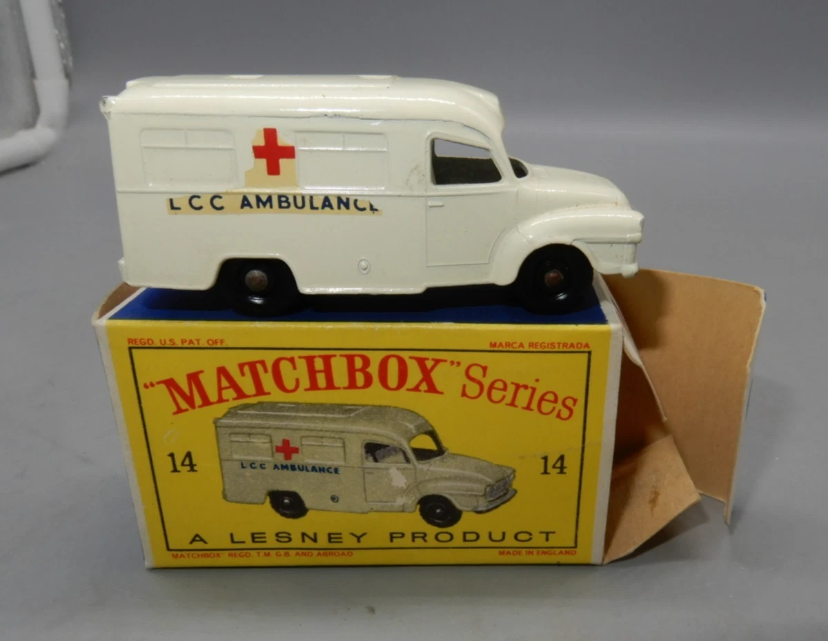 Vintage MATCHBOX No 14 LOMAS AMBULANCE in original box (P) | eBay