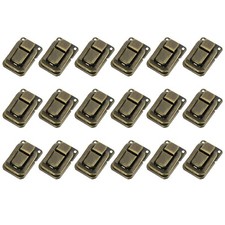 Toggle Catch Lock 1.4" x 0.9", 18 Pack Latch Clasp for Jewelry Box, Bronze