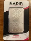 1 oz 999 Silver Bar - Nadir Metal Rafineri - Sealed in Assay Card Serial Numbers