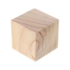 Wood Blocks 3"x3"x3" Square Unfinished Wood Cube for DIY