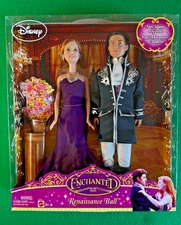 Disney Enchanted Renaissance Ball Giselle & Robert Dolls 2007 Mattel L3739 NEW