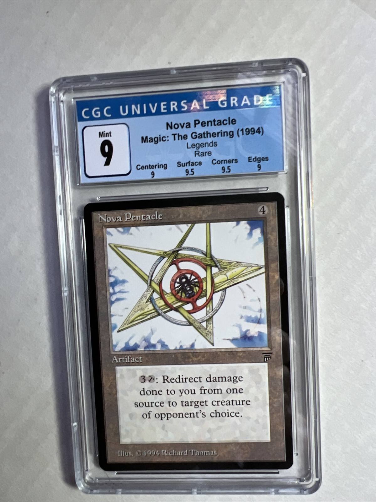 MTG Legends Nova Pentacle CGC 9 Quad++ MINT (9.5 surface, corners) 1994