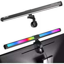 Monitor Light RGB Backlight Dual Light Bar Gaming Office Desk Lamp 15 Modes Dimm