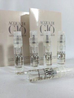 10 Giorgio Armani  Acqua di Gio Homme Gio EDT .04 oz  Spray Vials on Cards New