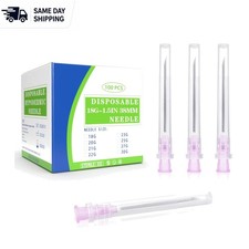 18 Gauge 1.5 Inch Disposable Needles with Caps for Scientific and Lab Dispensing