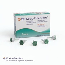 BD Micro-Fine Ultra Nadeln &ndash; 32G x 0,23 mm x 4 mm &ndash; 100 St&uuml;ck