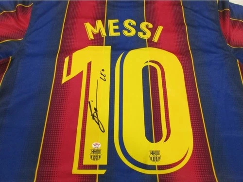 Lionel Messi Signed Autographed Barcelona NIKE Soccer Jersey w/ COA