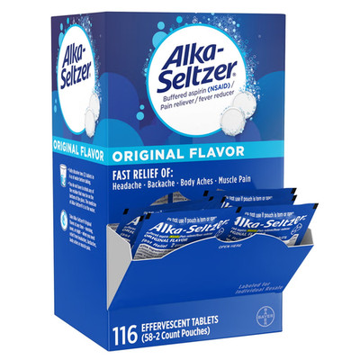 Alka-Seltzer Original, 2 Effervescent Tablets, 58 Pouches