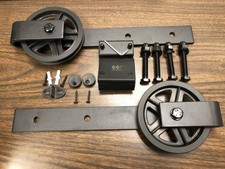 Sliding Wood Barn Door Hardware Roller Set Hardware Big Black Wheel 