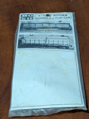 #ad Vintage JV Models HO #K 11 37#x27; Wooden Gondola Flat Car Craftsman Kit NOS $19.95