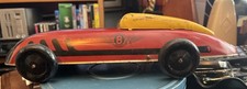 Vintage Lupor NY Tin Litho Windup Race Car 8 Rare Large 11" Streamlined Racer