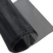 Car Grill Mesh 40" x 13", Black-Painted Aluminum Alloy 3 x 6mm Rhombic Hole