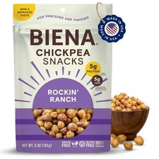 Biena Rockin Ranch Chickpea Snacks, 5 Ounce