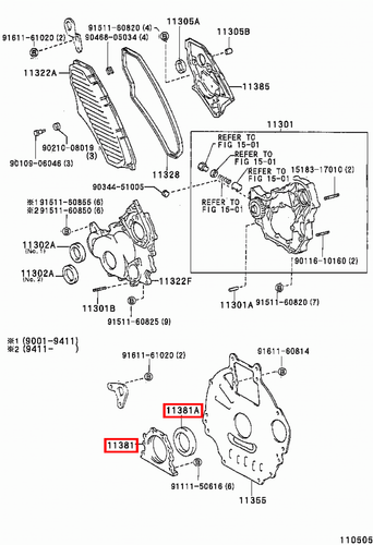 Genuine LandCruiser HZJ81 HZJ80 1HZ Crankshaft Rear Main Oil Seal w Retainer - Picture 15 of 20