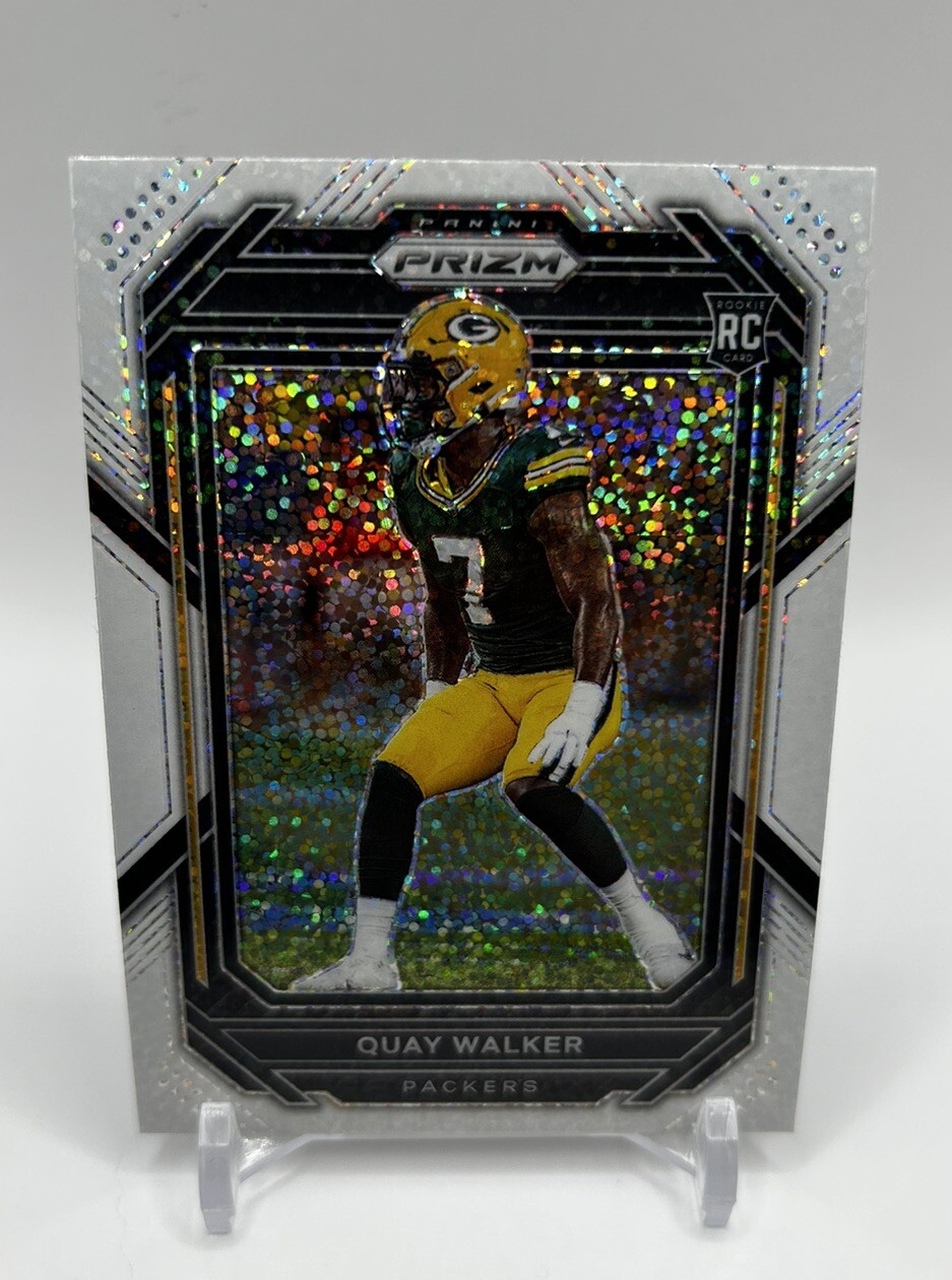 2022 Panini Prizm Quay Walker White Sparkle SSP Prizm Rookie RC #373 Packers