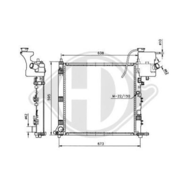 Diederichs WasserküHler MotorküHler Aluminium FüR Mercedes-Benz Vito Bus 638-image