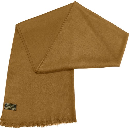 Mantón bufanda con flecos nepalíes color liso marrón camel ropa Pashmina CJ **NUEVO** - Imagen 7 de 11