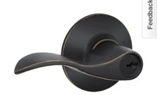 Schlage F51-ACC Accent Single Cylinder Keyed Entry Door Lever Set - Bronze
