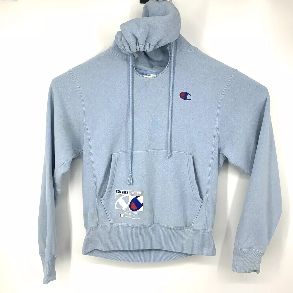 Champion Reverse Weave Mens Hoodie Sweatshirt New York Since 1919