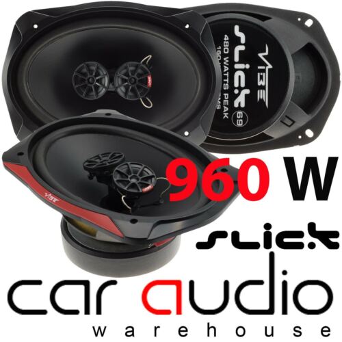 Vibe SLICK 6x9" inch 960 Watts a Pair 3 Way Car & Van Rear Shelf Parcel Speakers - Imagen 1 de 1