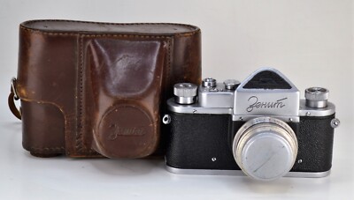 RARE SOVIET USSR ZENIT-1 SLR camera + INDUSTAR-22 f3.5/50mm lens (1)