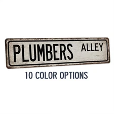 Plumber Street Sign Plumbing Union Man Cave Decor Gifts for Men 104180021025