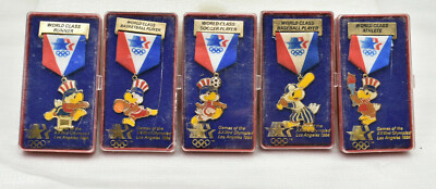 3 1984 L.A. Olympic Games Soccer Sam The Eagle Figurines by Papel. For Sale at Ruby Lane