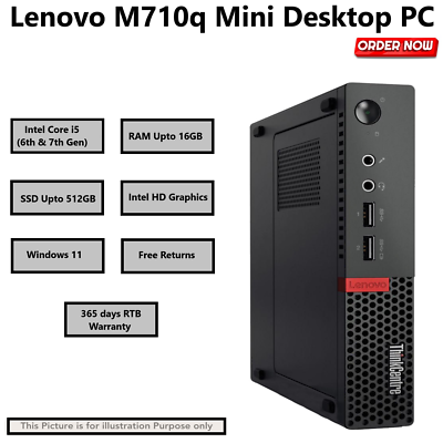 Lenovo ThinkCentre M710q Mini PC Core i5 16GB RAM 512GB SSD