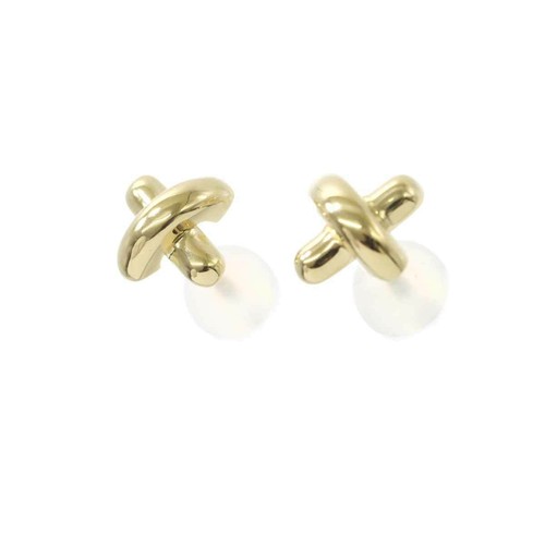 TIFFANY Co. Cross stitch stud Earrings 