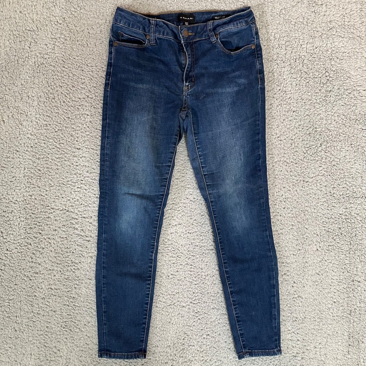 Tahari Kelly Classic Skinny Womens Jeans Blue Size 27 Stretch