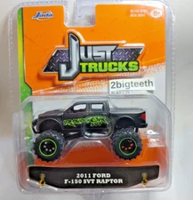 Jada Toys Just Trucks 2011 11 Ford F-150 SVT Raptor Wave 10 pickup Truck black