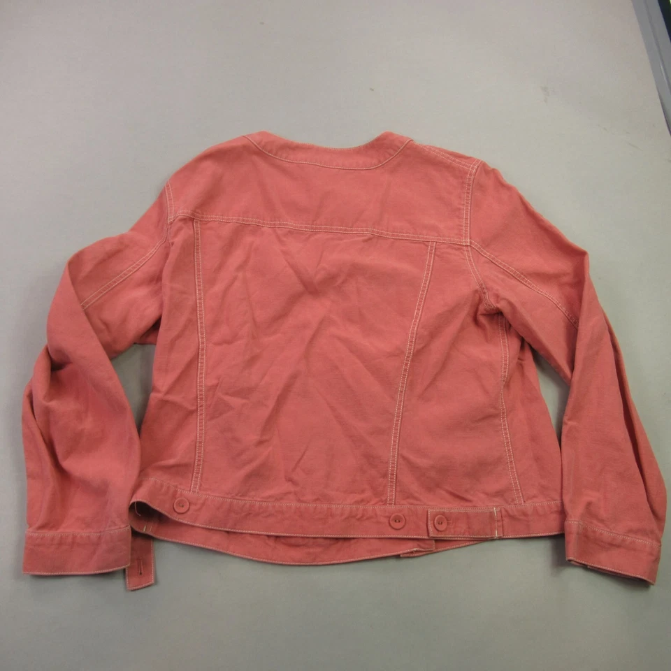 Camisa J Jill Mujer XL Manga Larga Botón Delantero Cuello Redondo Informal Foto 4 de 4