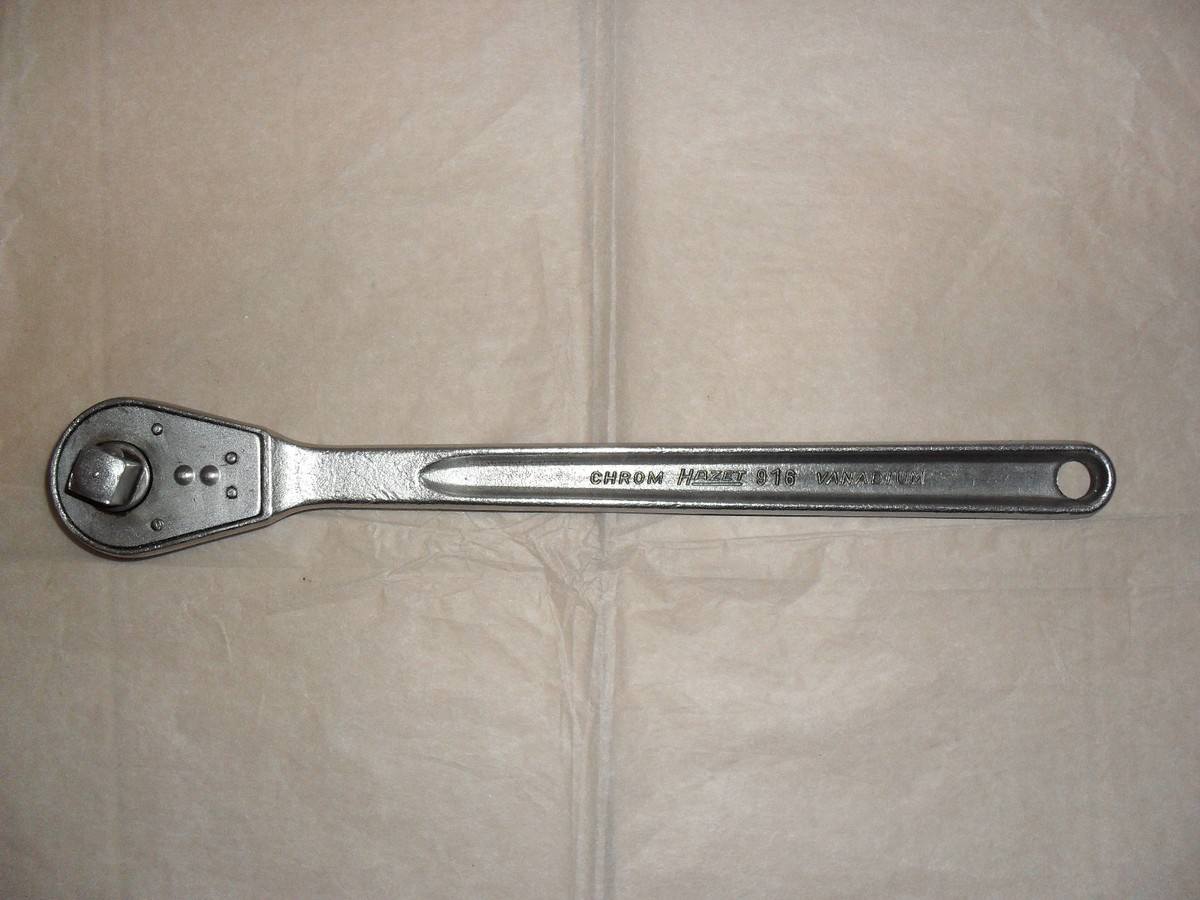 VINTAGE HAZET 916 RATCHET 1/2 SQUARE RATCHET CHROM VAN MADE IN