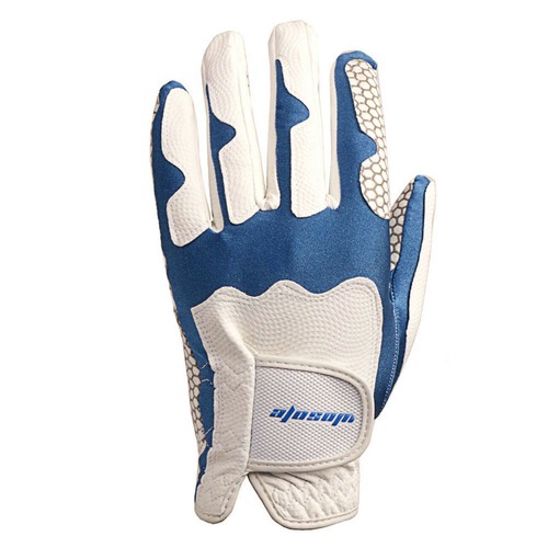 1X Premium PU Leder Golf Herren Handschuh Linkshand Rutschfest Bequem Blau/Weiß - Bild 2 von 6