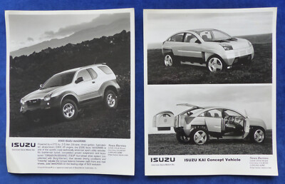 I01) Isuzu Kai Concept Vehicles - 2x Original Pressefotos press photos 2000 USA