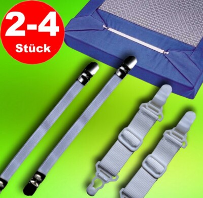 2 | 4 x Bettlakenspanner Betttuchspanner Bügelbrettspanner Spanner Bettlaken