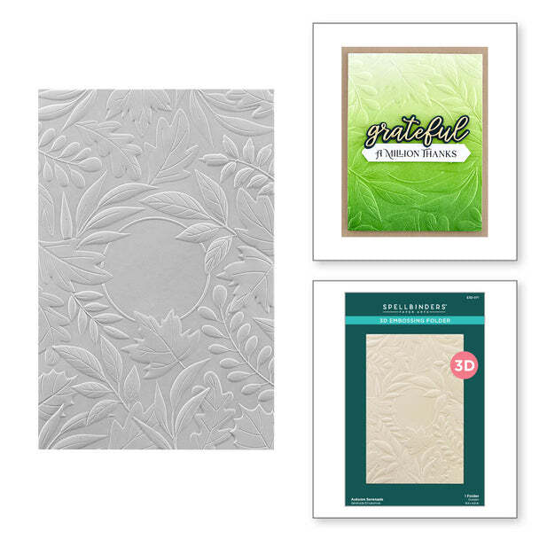 AUTUMN SERENADE 3D EMBOSSING FOLDER-Spellbinders Paper Arts-5x7-Textured