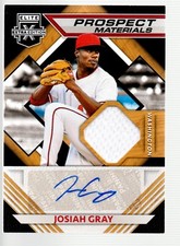 2021 Elite Extra Edition Prospect Materials Auto #PMS-JG Josiah Gray
