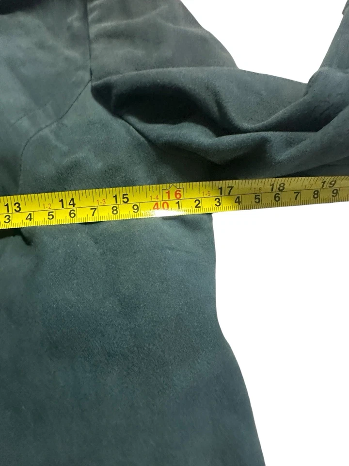 Chaqueta De Gamuza Verde Dana Buchman De Colección Diseño Floral Talla 4 Foto 4 de 4