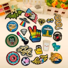 Embroidery Sew Iron On Patch Badge Transfer Fabric Bag Hat Jeans Applique Craft