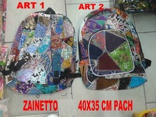 BORSA ETNICA ZAINO ART 1 NEPAL 48x35 cm  BAG  TESSUTO zainetto ORIGINALE