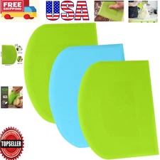 Non-Slip Dough Scraper 3-Pack - Perfect for Mixing, Cutting, & Shaping Dough