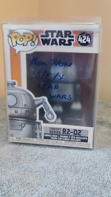 POP! SFX-STAR WARS VINYL R2-D2 424 -RON HONE. In Pers. In Prot. Case .COA #P03