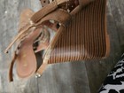 Dollhouse strappy wedge tan size 7.5 women's ladies shoe summer — photo 5