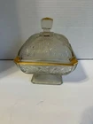 Vintage Jeanette Glass- Compote/ Candy Dish -Acorn Pattern
